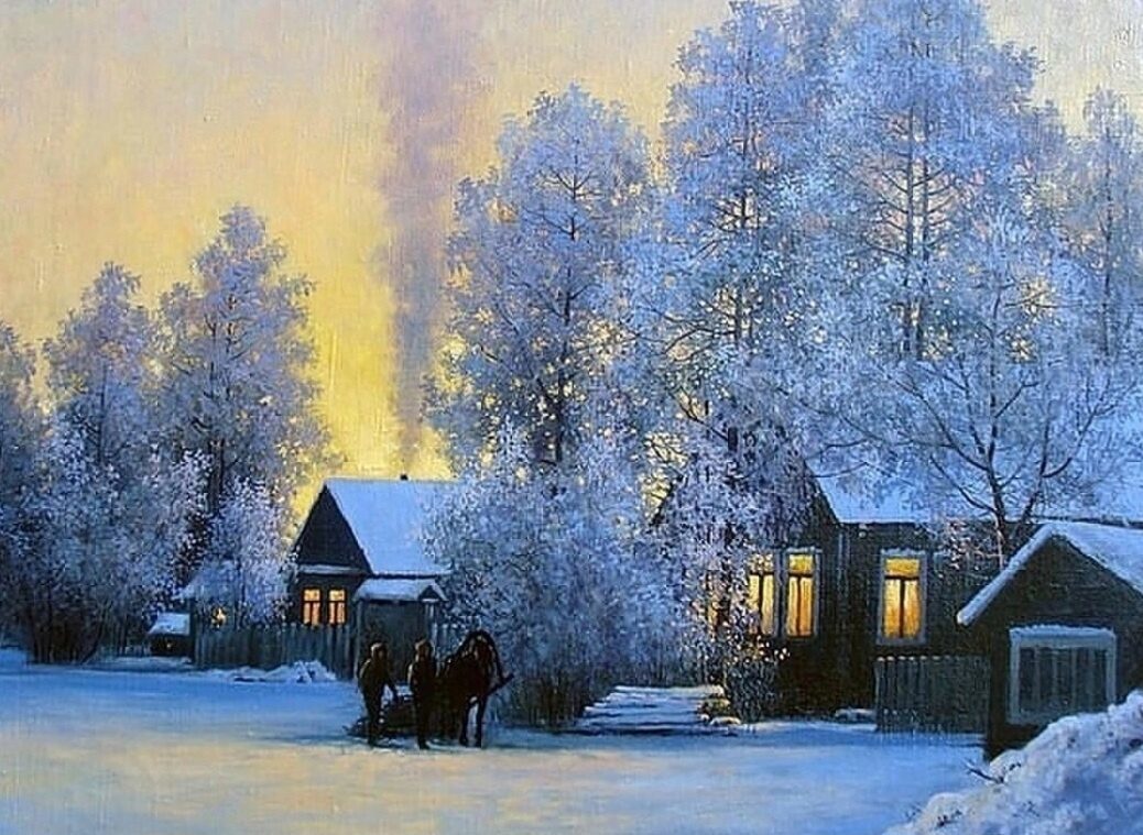 Зима в деревне